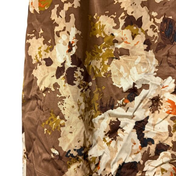 Talbots Brown Floral A-Line Skirt - Picture 12 of 16